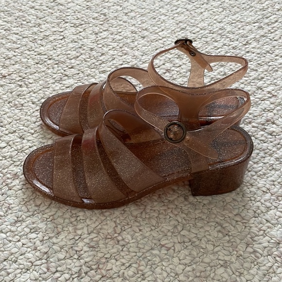 Urban Outfitters pink sparkle jelly sandals - Picture 4 of 10